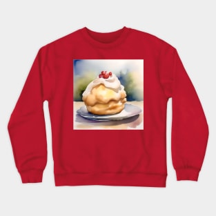 National Cream Puff Day- January 2 - Watercolor Crewneck Sweatshirt